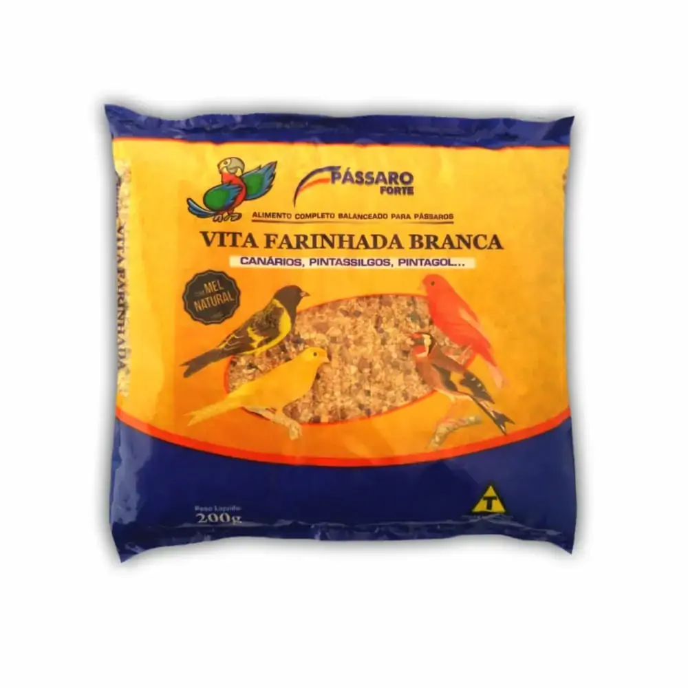 Ração Vita Farinhada Branca Pássaro Forte 200g