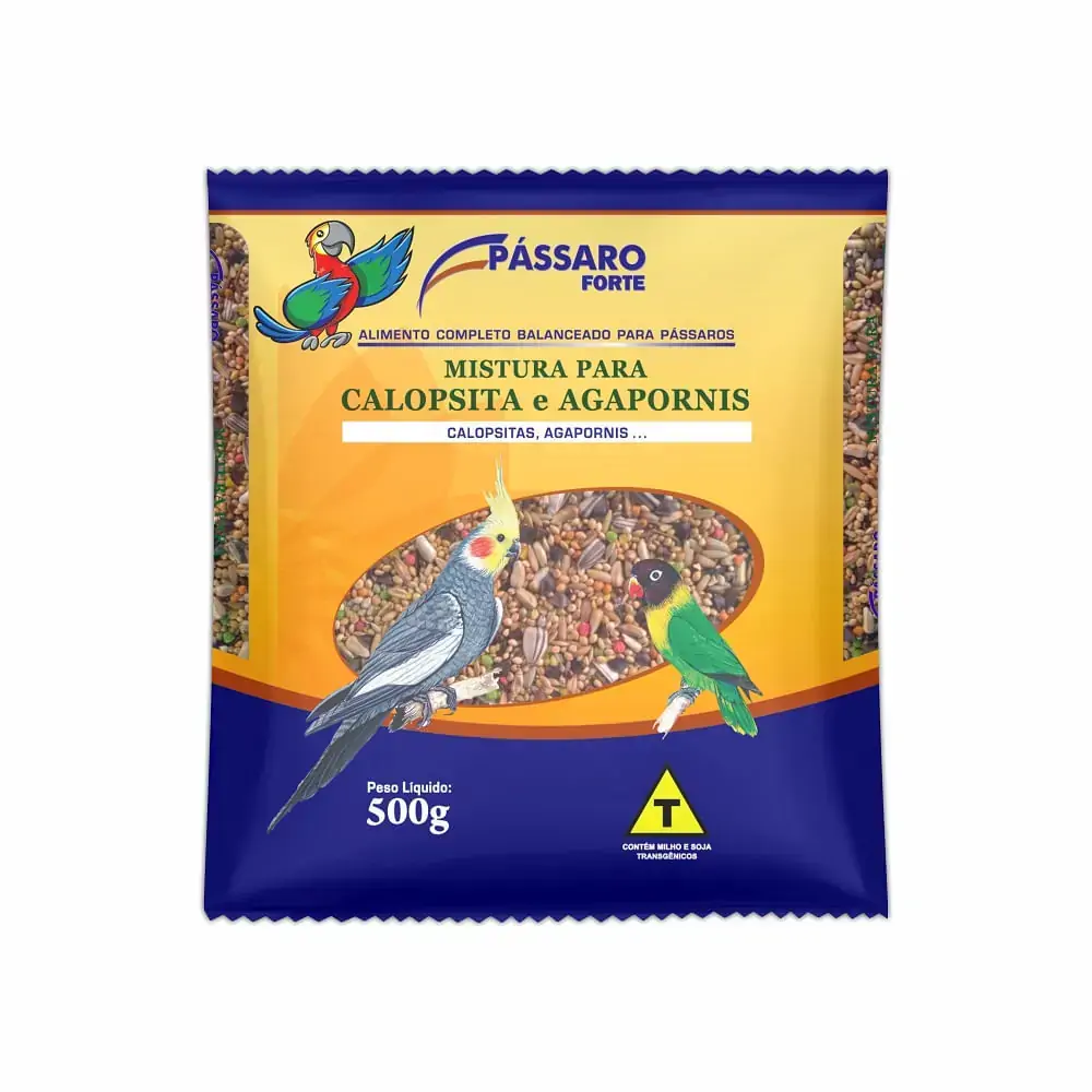Mistura para Calopsita e Agapornes Pássaro Forte 500g