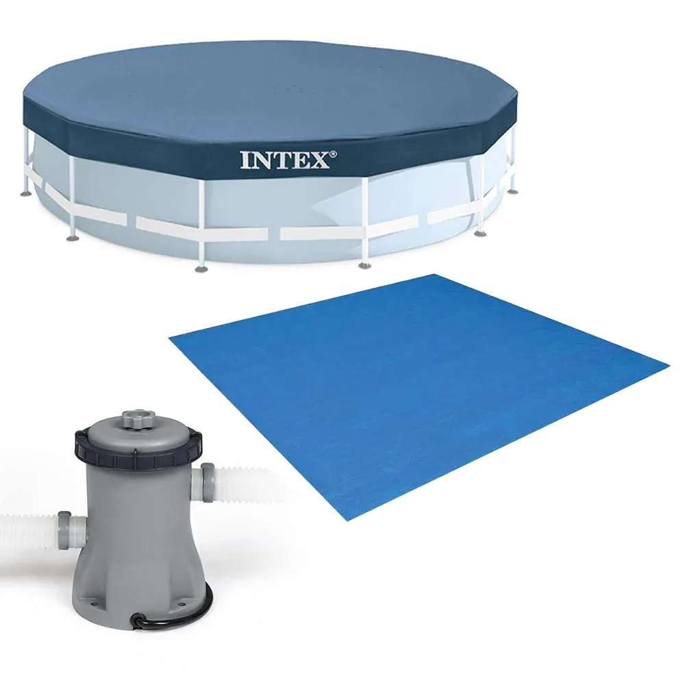 Kit Filtro 1.250 Litros/hora 110v + Capa 305 Estrutural + Forro Intex