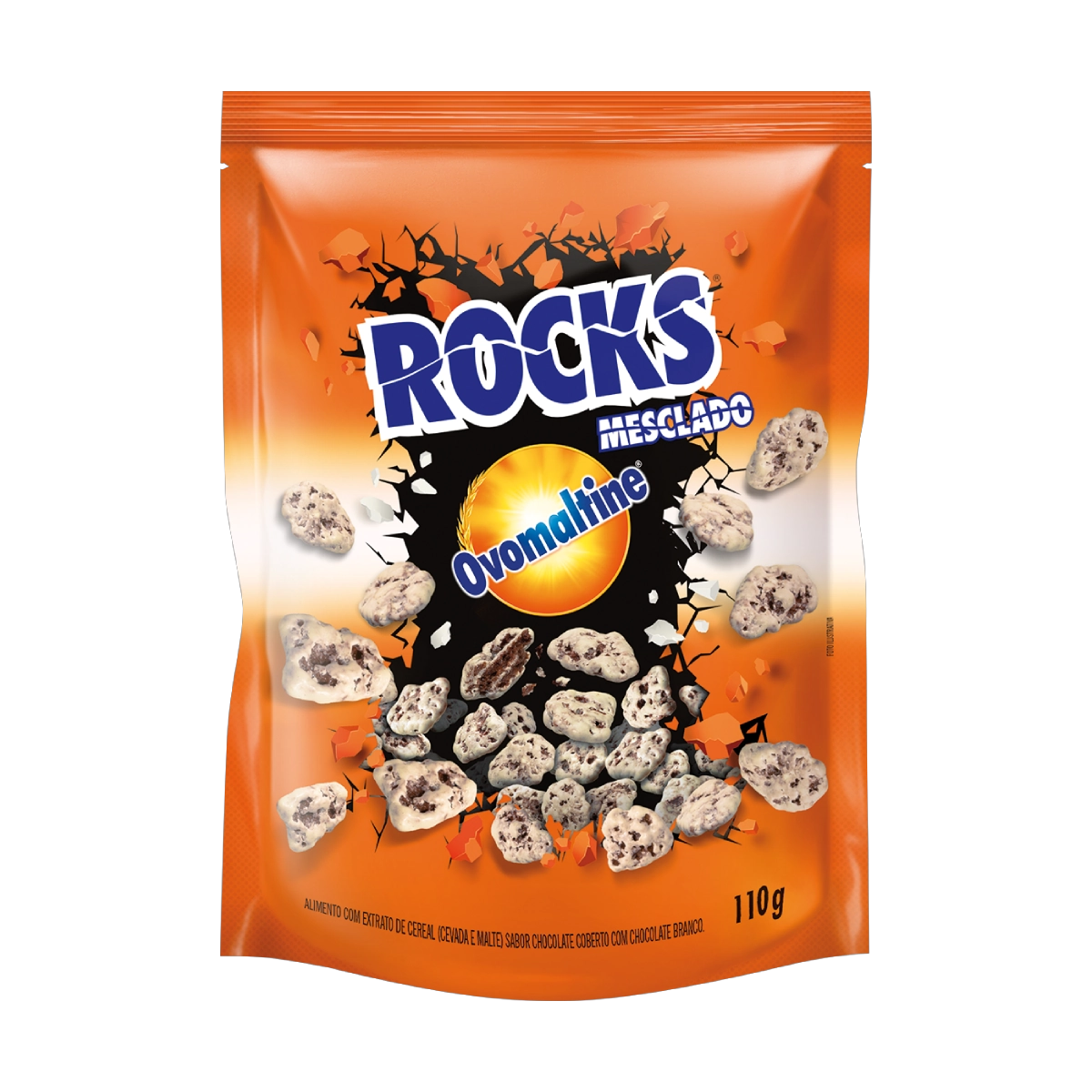 Flocos de Cereais Ovomaltine Mesclado Rocks Sachê 110g