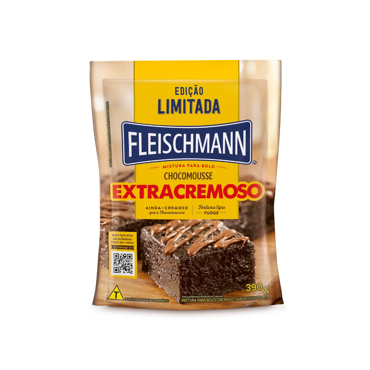 Mistura para Bolo Extracremoso Chocomousse Fleischmann Sachê 390g