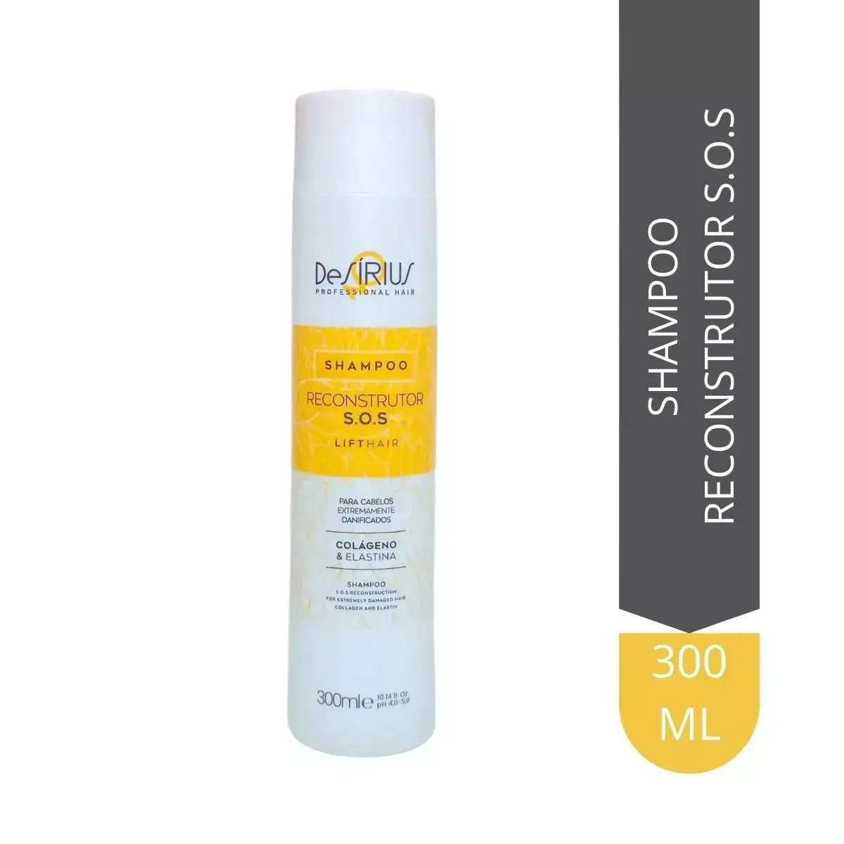 Shampoo Reconstrutor SOS Com Colágeno Lift Hair De Sírius 300ml
