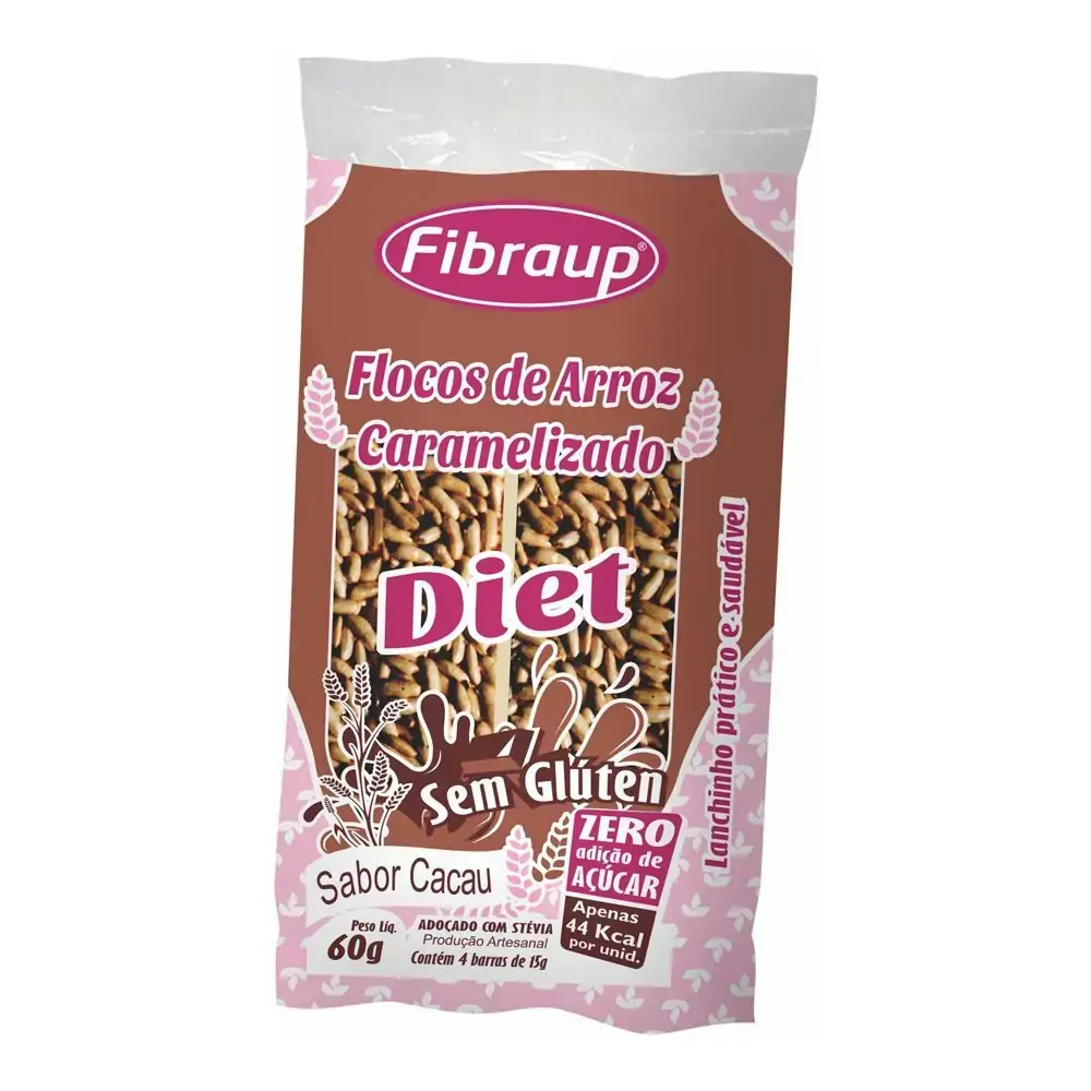Fibraup Flocos De Arroz Sabor Cacau Diet 60g