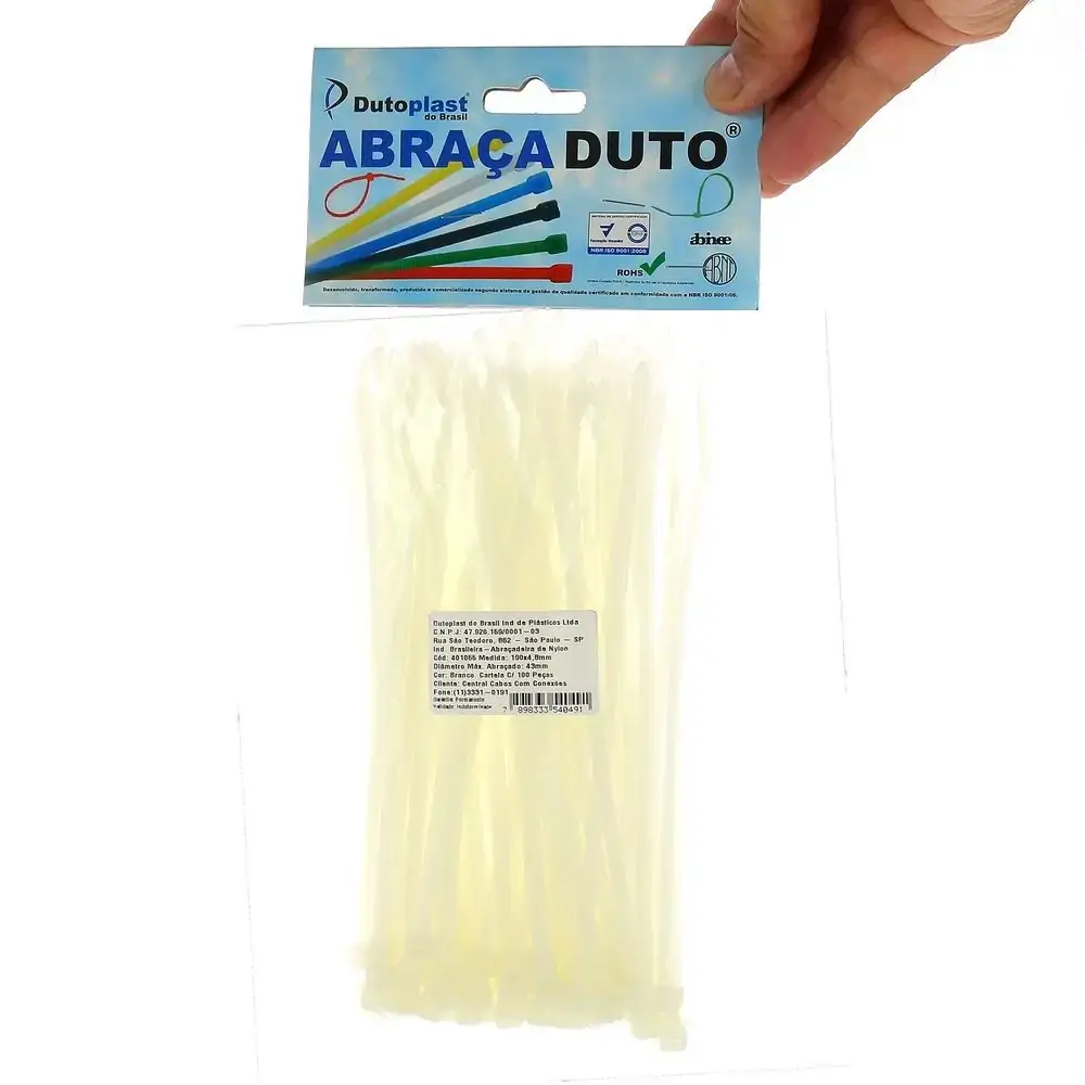 Abracadeira Abracaduto 401055 Branca Pacote C/100
