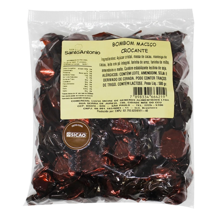 Choco Bombom Croc Sicao Pct 500g Borussia