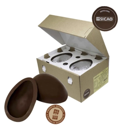 Casca Ovo Choco Leite Sicao G C/6 1,010k Borussia