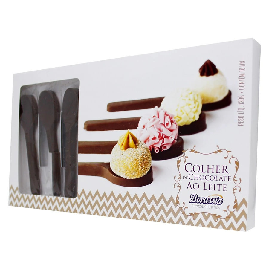 Colher De Chocolate Ao Leite 130g C/16 Borussia