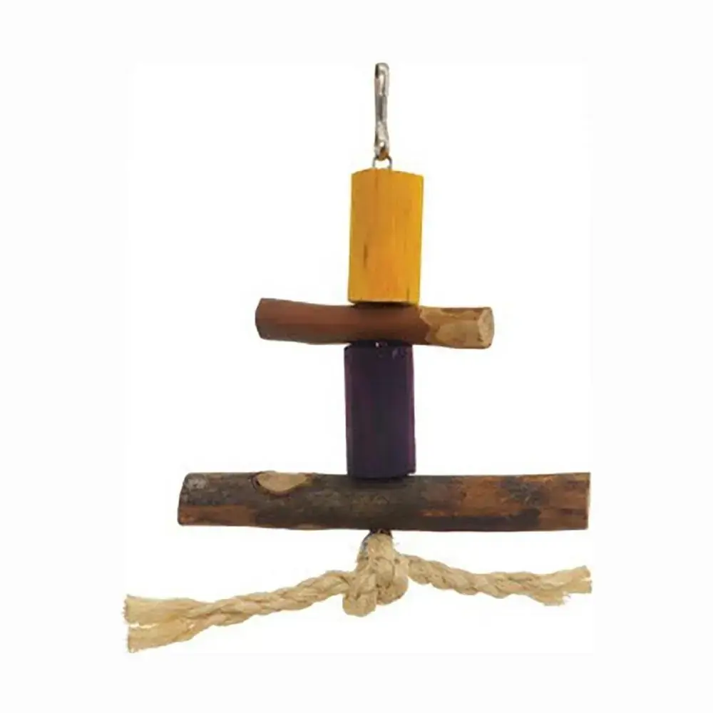 Brinquedo pendulo madeira para pássaros 12x11cm Bragança