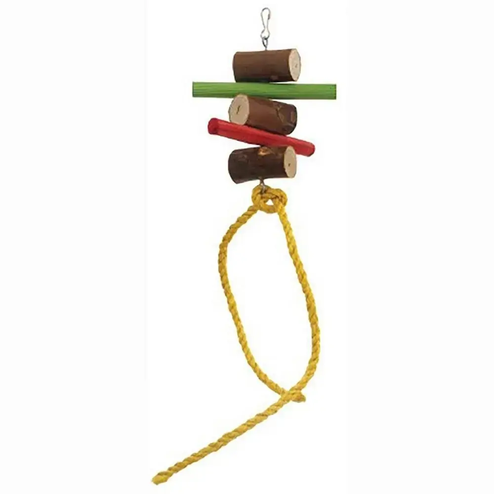 Brinquedo pendulo madeira para pássaros 14x11cm Bragança