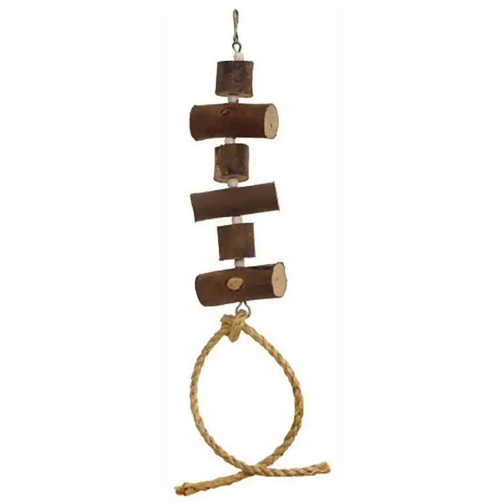 Brinquedo pendulo madeira para pássaros 8x24cm Bragança