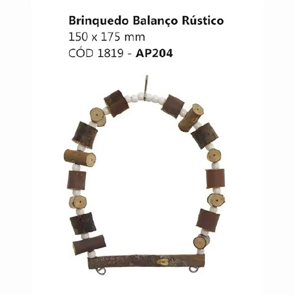 Brinquedo balanço rústico 18x23cm Bragança