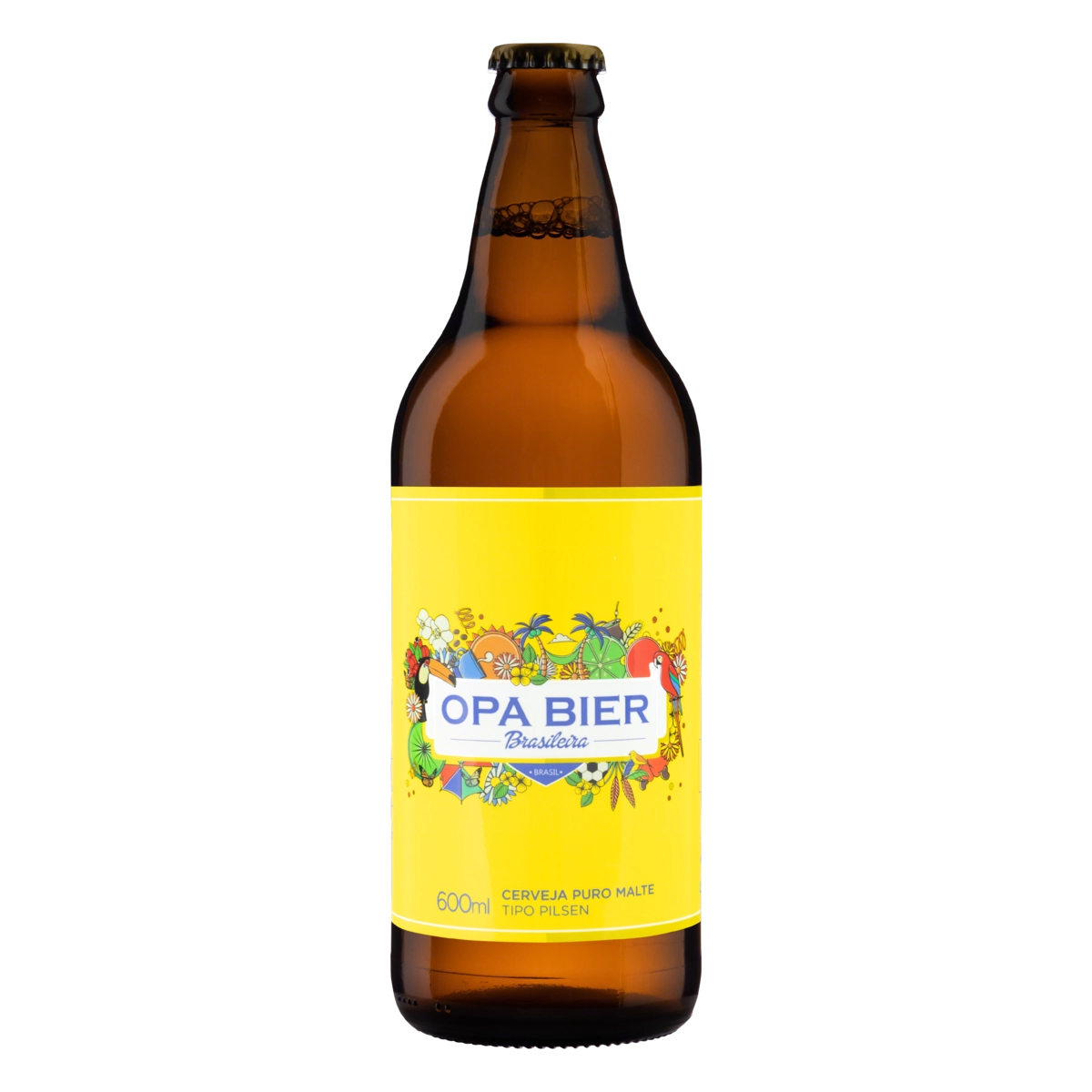 Cerveja Puro Malte Tipo Pilsen Opa Bier Brasileira Garrafa 600ml