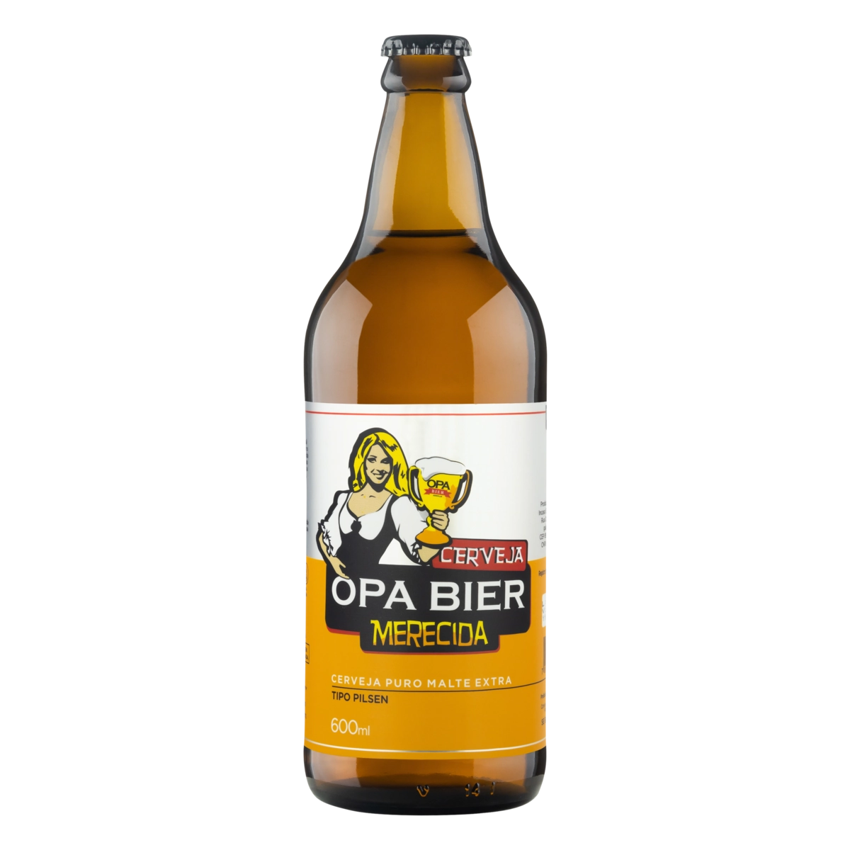 Cerveja Pilsen Puro Malte Opa Bier Merecida Garrafa 600ml