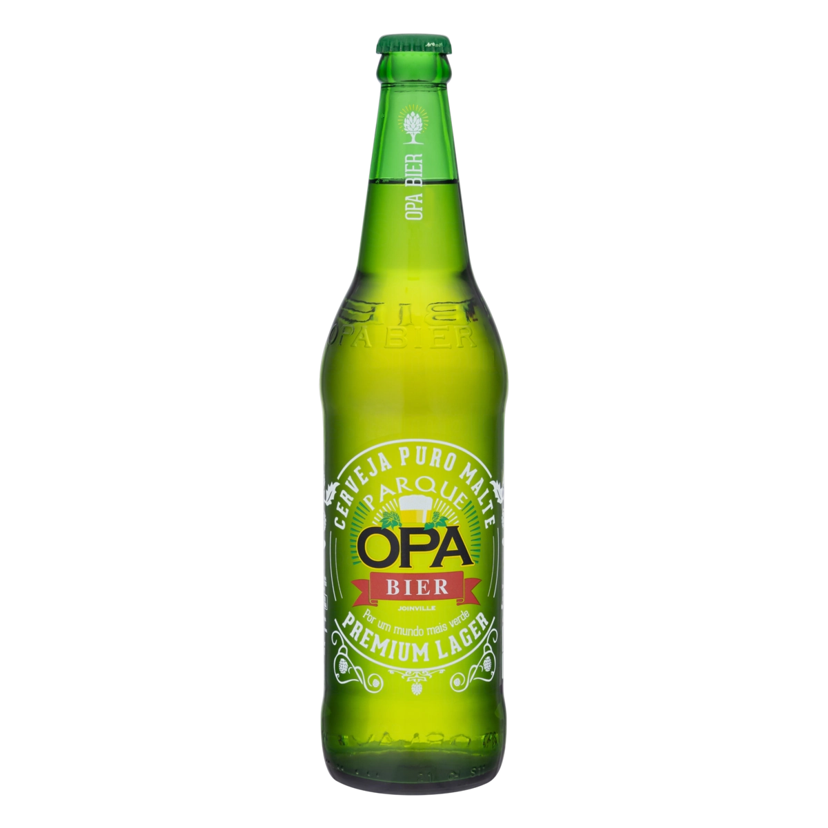 Cerveja Lager Premium Puro Malte Parque Opa Bier Garrafa 600ml