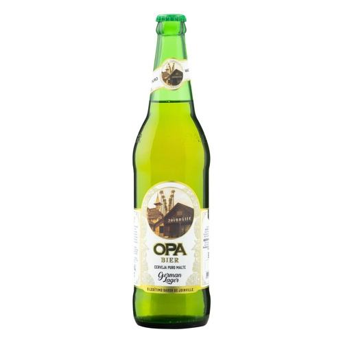 Cerveja German Lager Puro Malte Opa Bier Garrafa 600ml