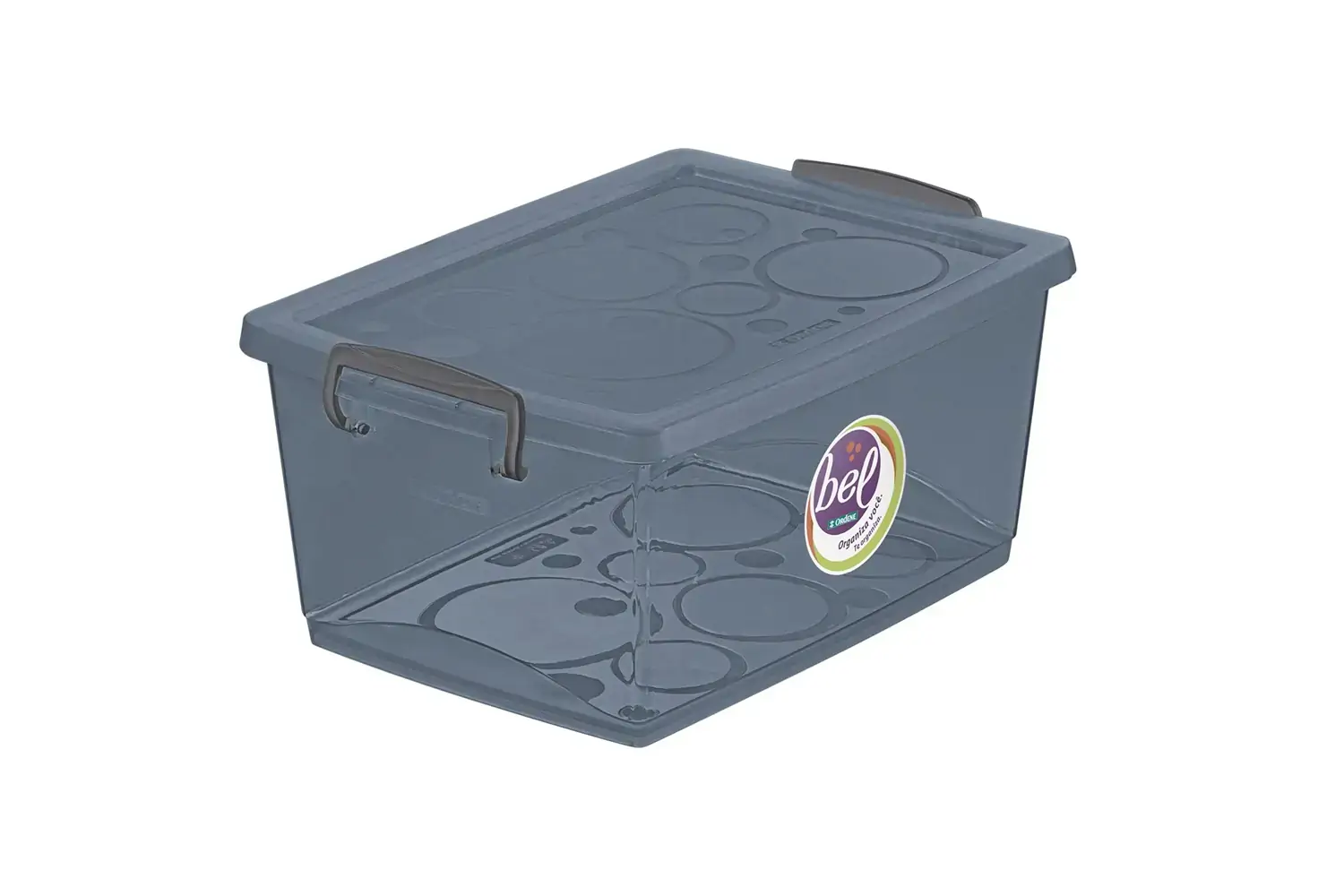 Caixa Plastica 7,5l Bel Mini Com Trava Grafite