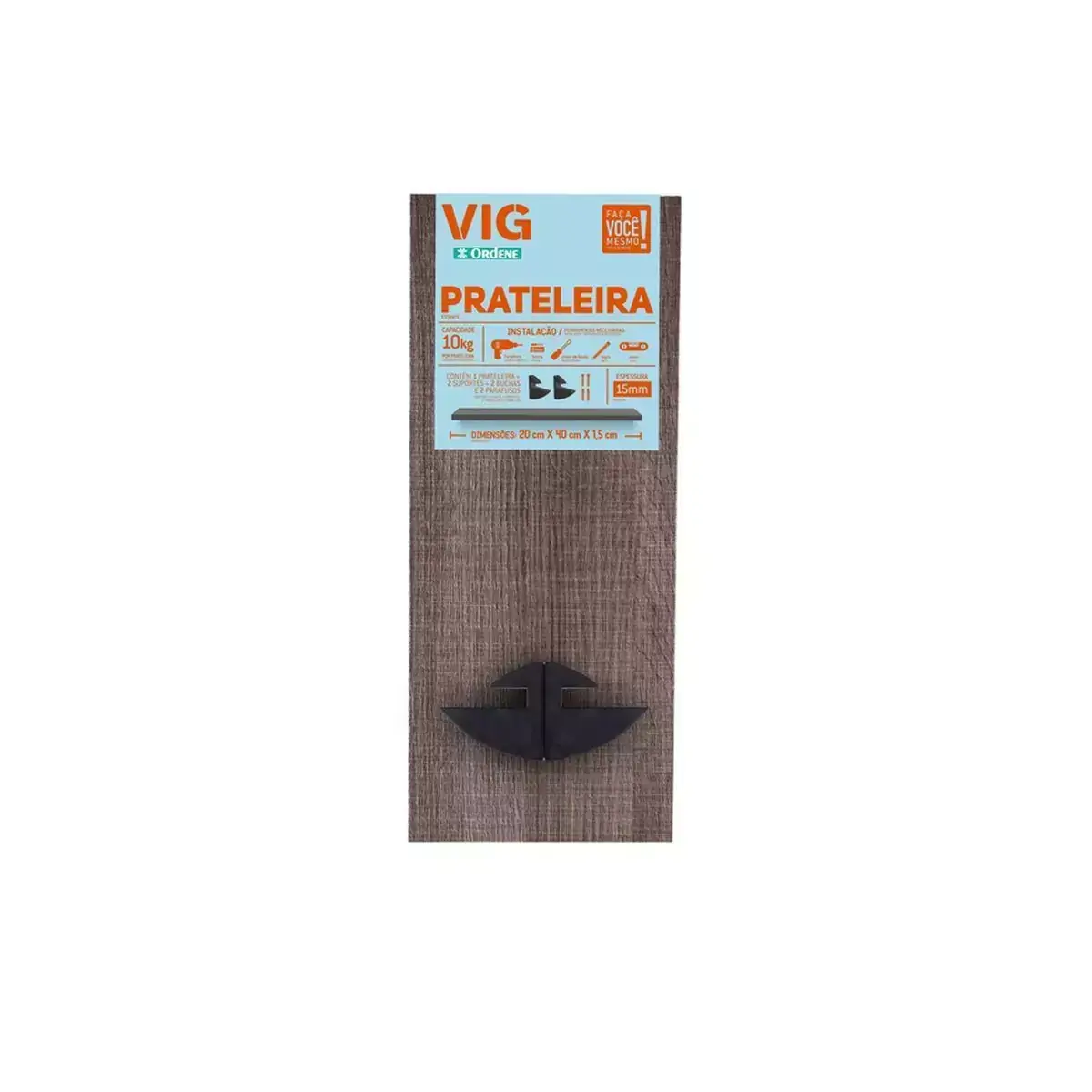 Acessorio para Casa Prateleira MDF 40X20 10KG RUST