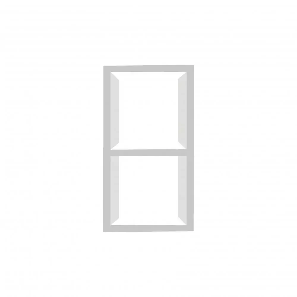 Acessorio para Casa Nicho MDF Duplo 25X56CM Branco