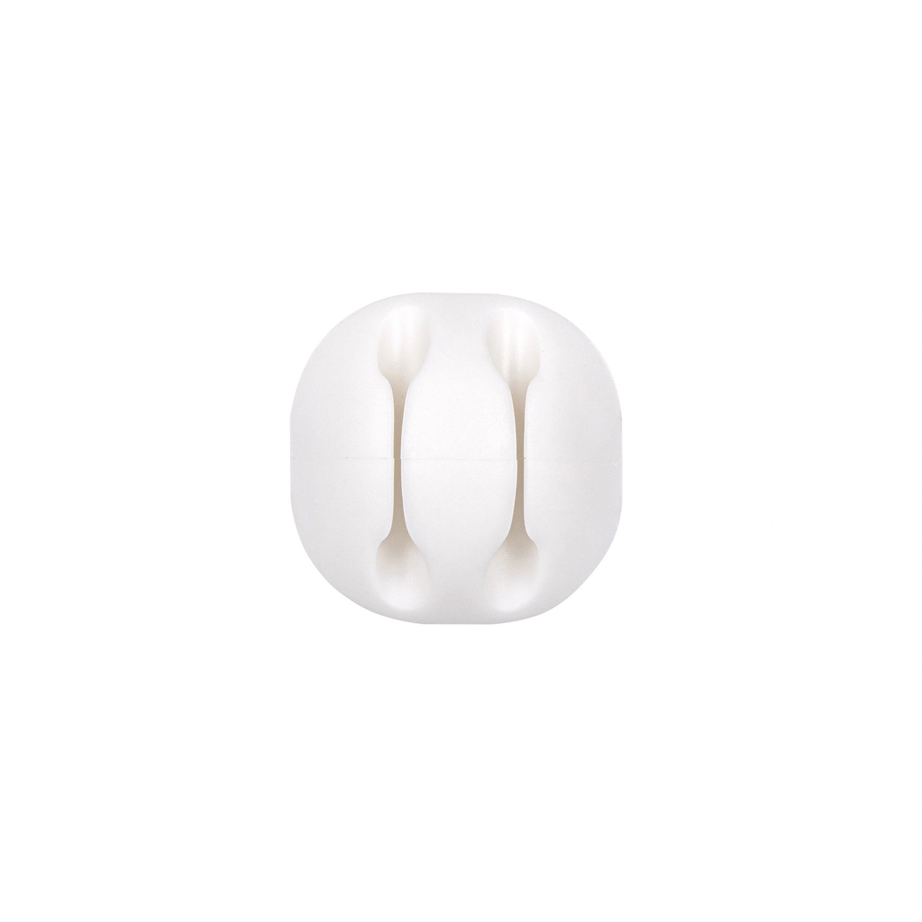 Organizador para Cabos com Adesivo 3,5x3,5x1,2cm Branco Ordene