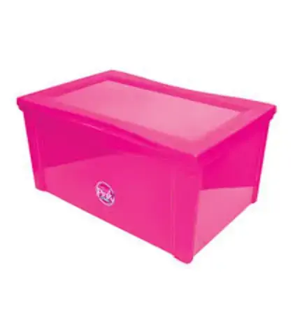 Organizador Ordene Plast Largo Alto Pink 65l