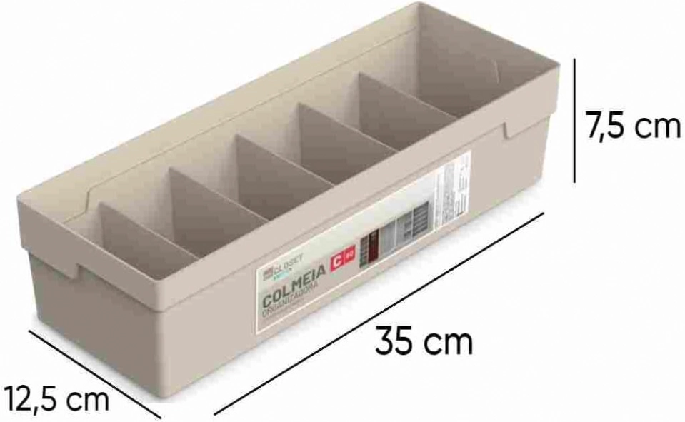 Organizador Plastico Colmeia Linho C80 6 Or67310 Ordene