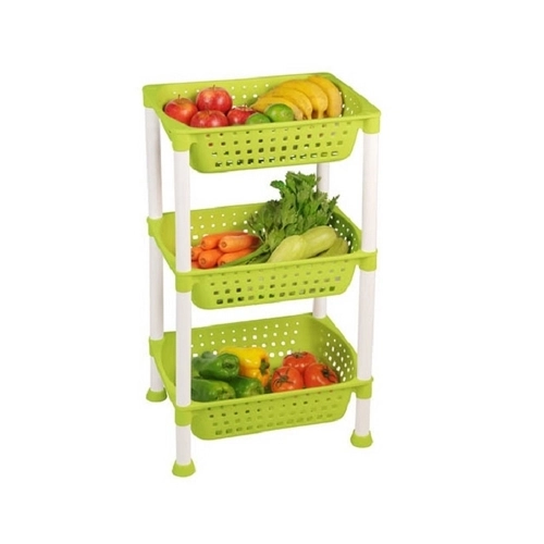 Fruteira Com 3 Bandejas Ordene Verde