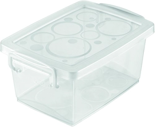 Mini Caixa Organizadora Pequena com Trava 400 ml Cristal