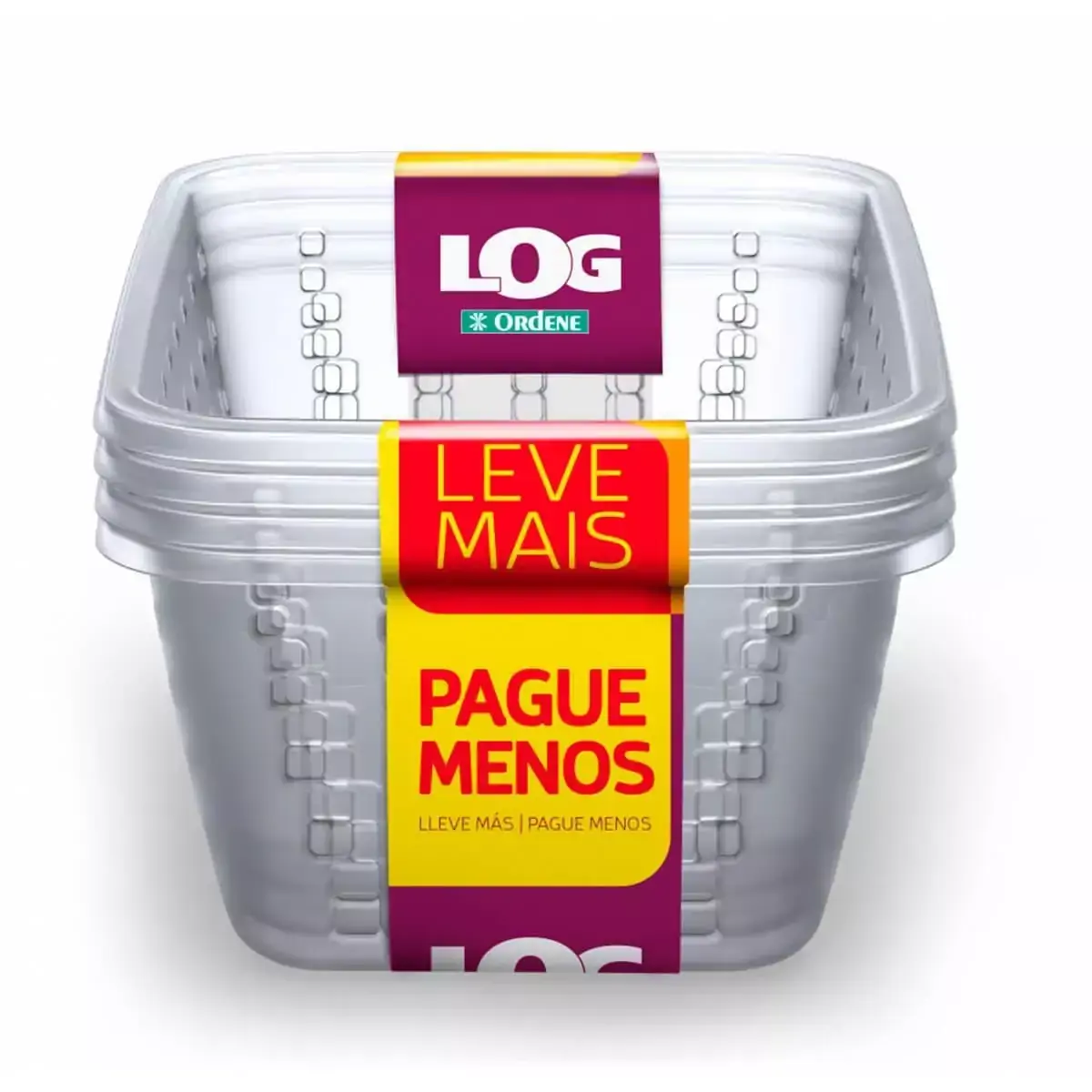 Jogo 4 Cestos Organizadores 1,4 L Médio Cristal Ordene