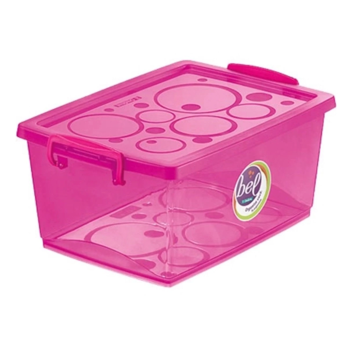 Caixa Organizadora Com Trava 7,5L Rosa Pink Ordene