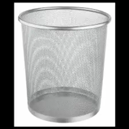 Lixeira Ordene Ferro Redonda Prata 8,5l