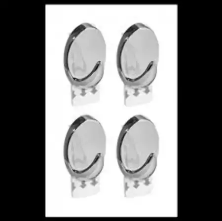 Gancho Plastico Oval Crom C/ades P 4un