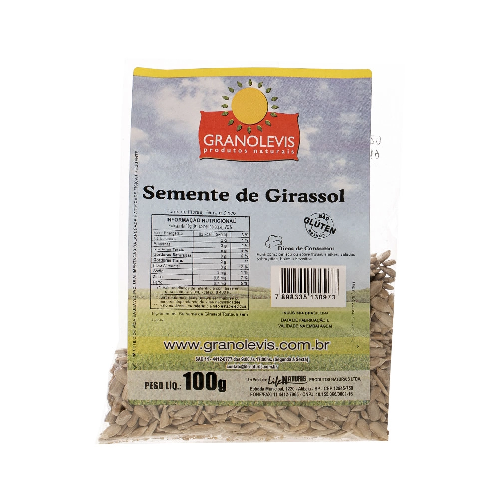 Semente De Girassol Granolevis 100g Tost.s/sal