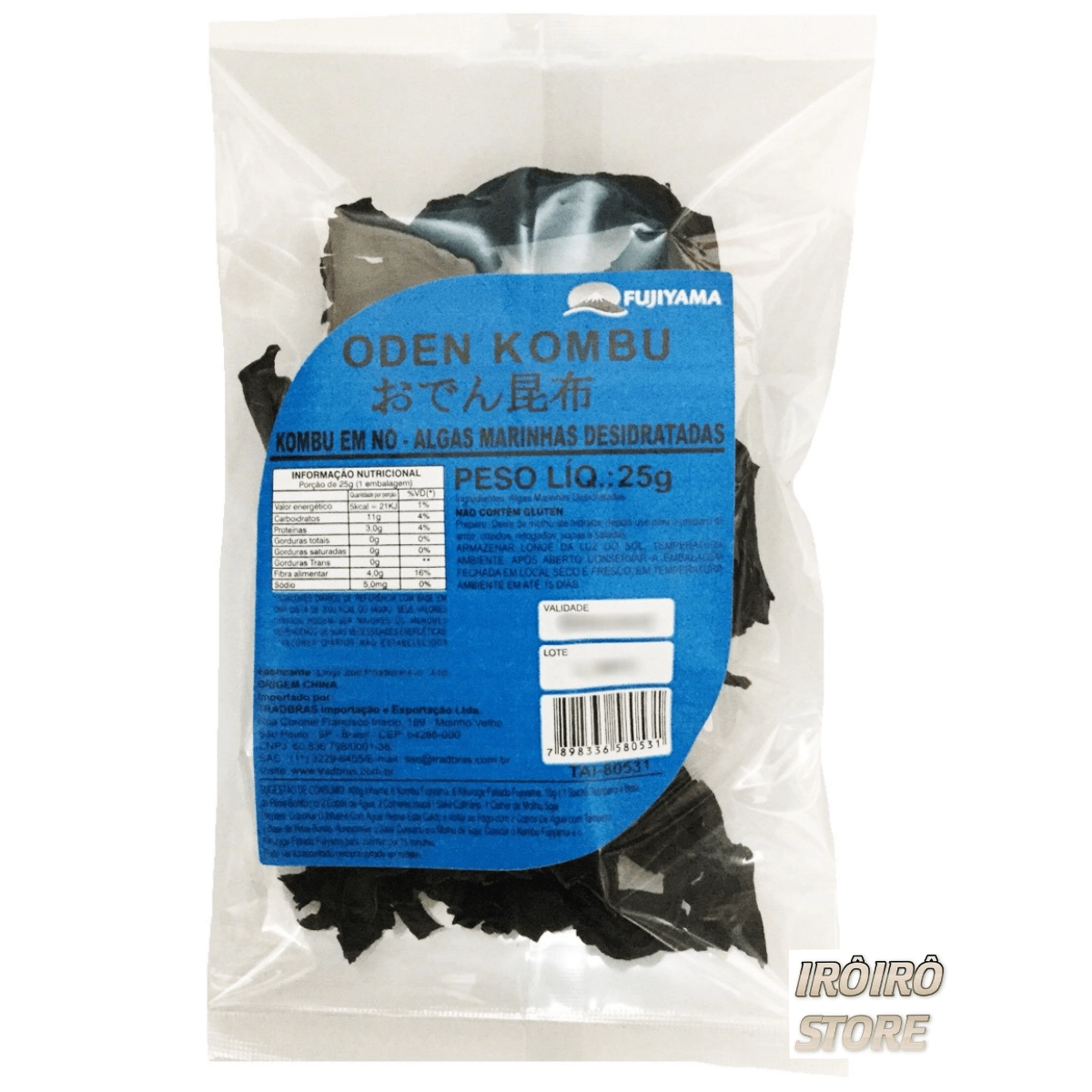 Alga Marinha Oden Kombu Desidratado - 25 gramas