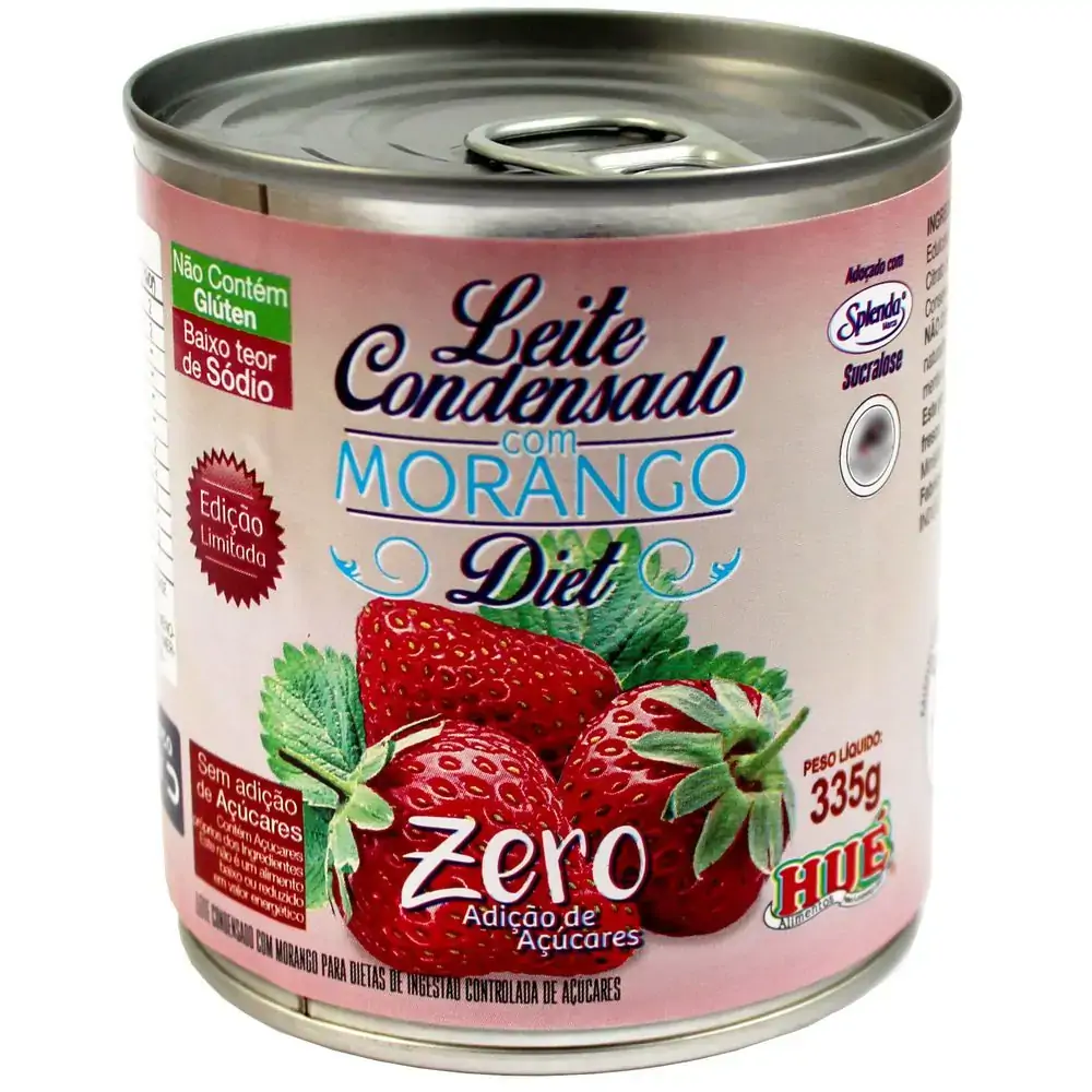 Leite Condensado Com Morango Diet Lata 335g