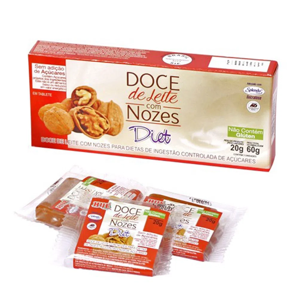 Doce De Leite Diet C/ Nozes 60g Emb Sm C/ 3 Und