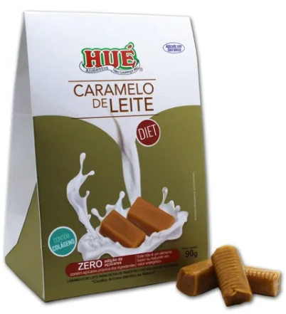 Bala De Caramelo Hue 90g Diet C/ Colageno