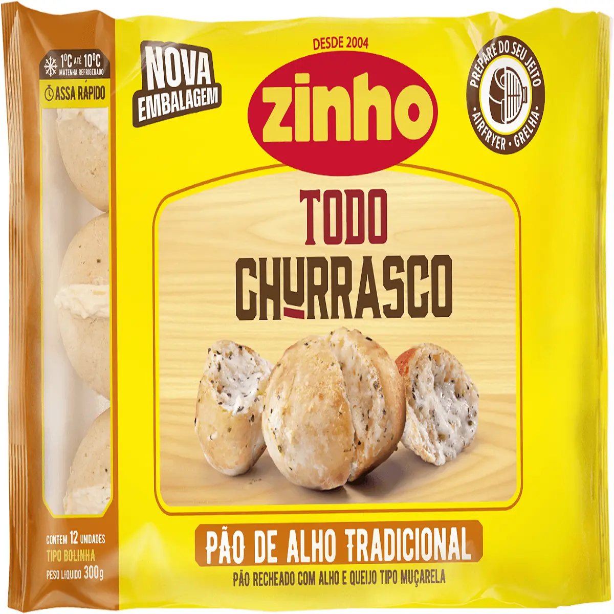 Pão de Alho Bolinha Tradicional ZINHO 300g