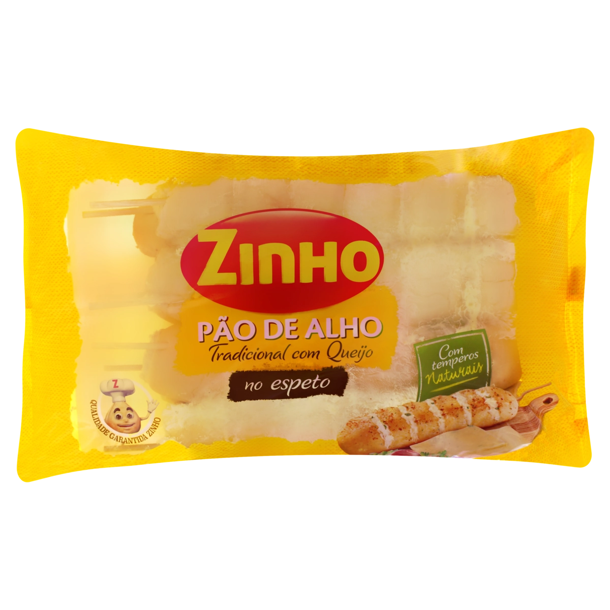 Pão De Alho No Espeto Recheio Tradicional Com Queijo Zinho Pacote 600g