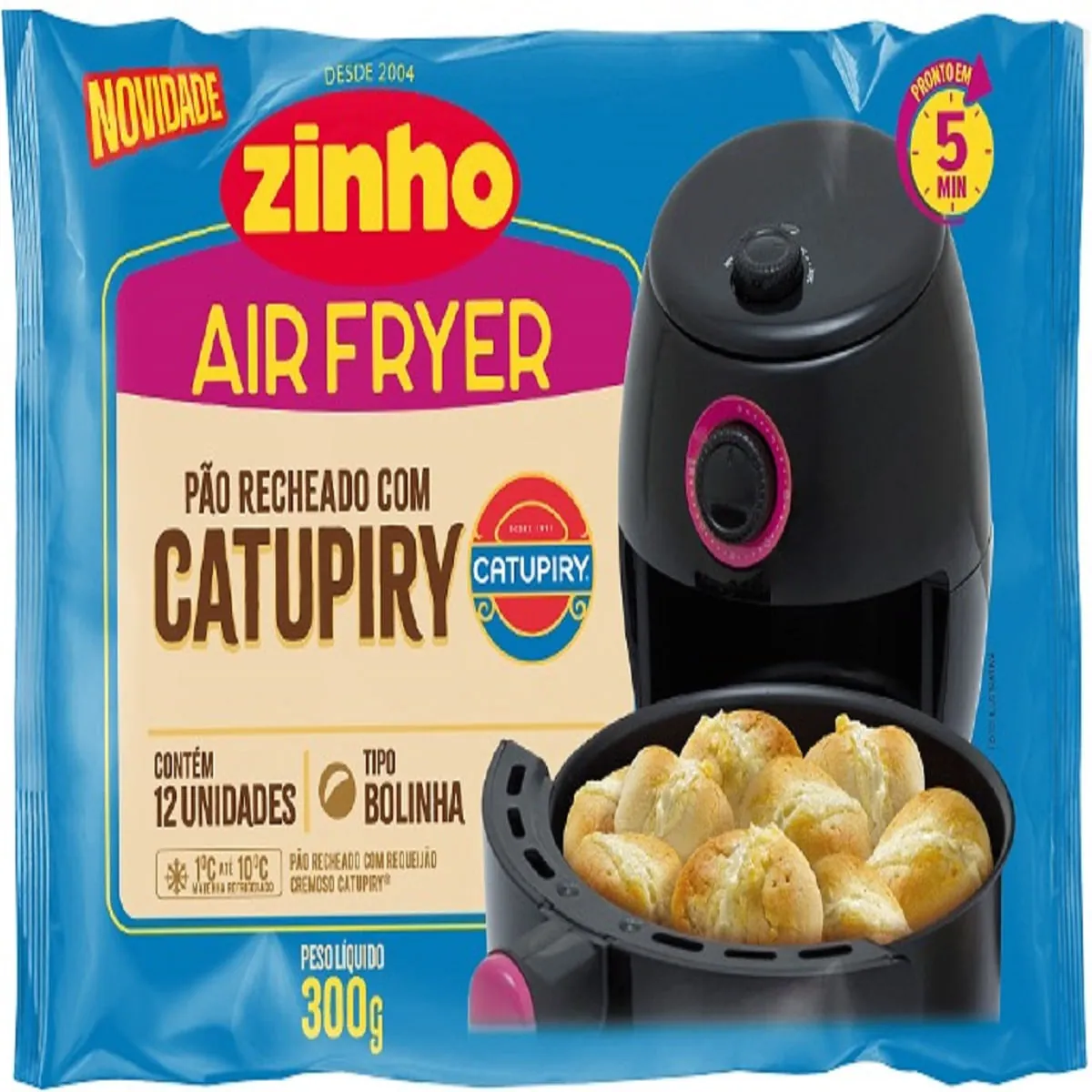 Pão de Alho Bolinha Recheado com Catupiry ZINHO 300g