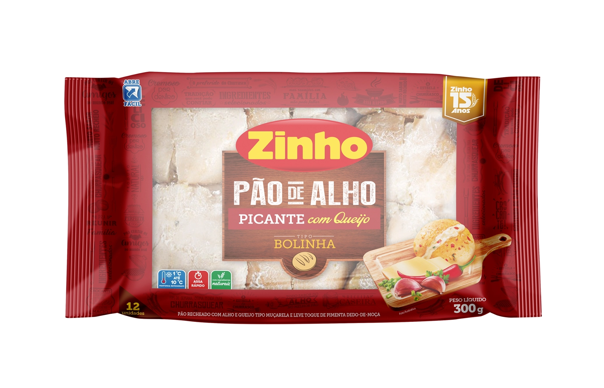 Pao De Alho Zinho 300g Bolinha Picante