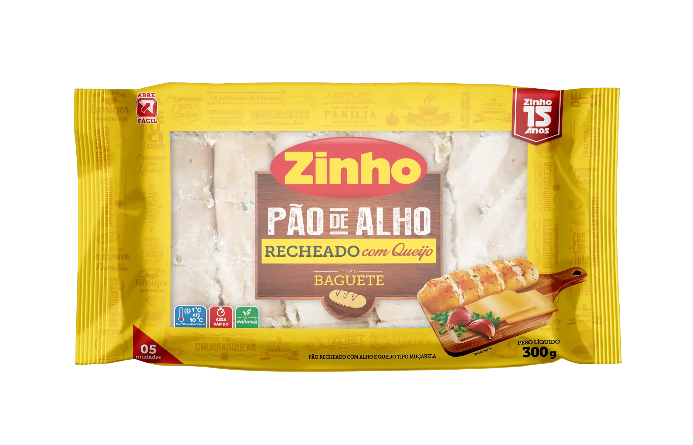 Pao De Alho Zinho 300gr Tradicional