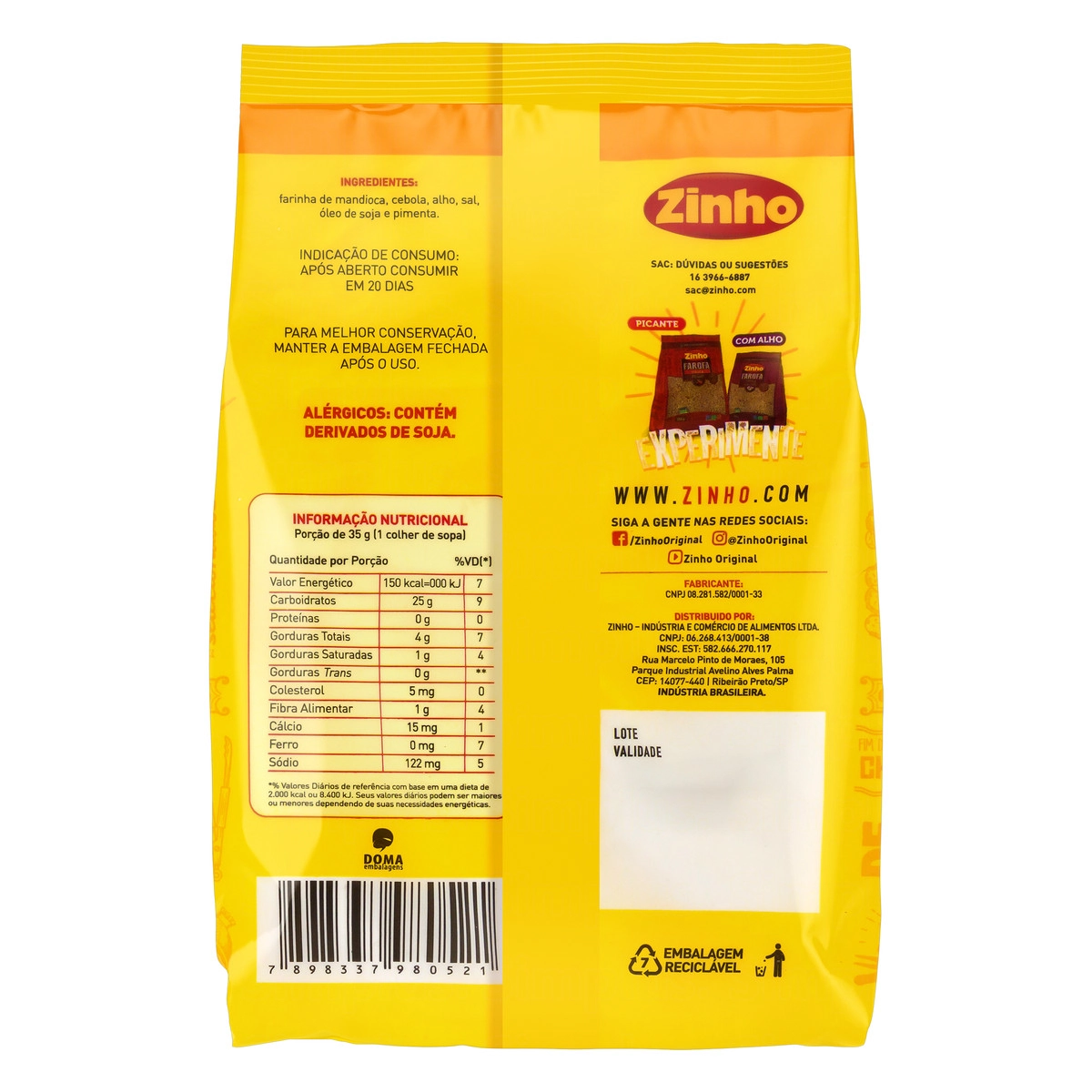 Farofa Tipica Trad Zinho 350g