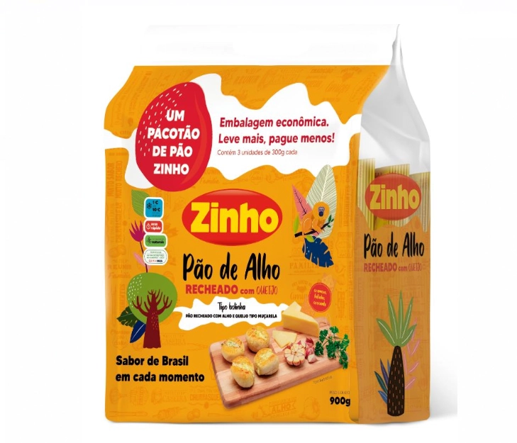 Pack Pao De Alho Zinho 900g Bolinha
