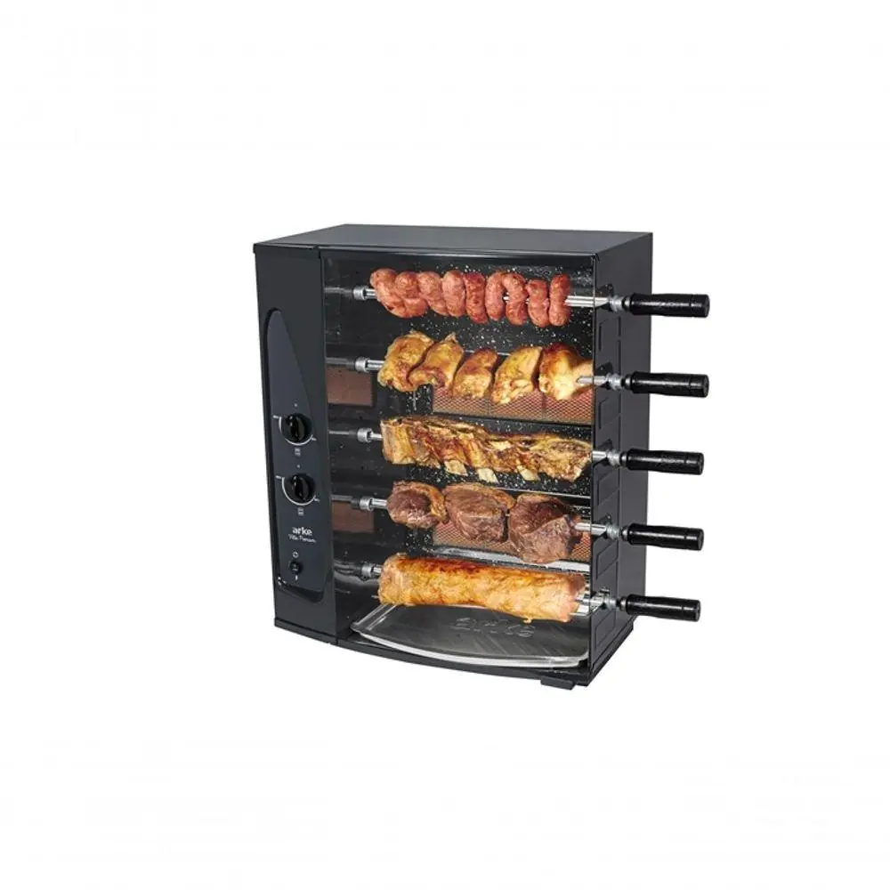 Churrasqueira Rotativa 5 Espetos 56 Cm Acendimento Automático A Gás Gn Aço Vitta Premium - Arke