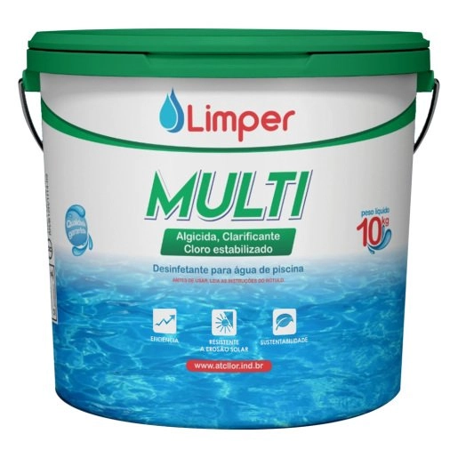 Cloro Granulado Limper 10kg Multi 3 Em 1
