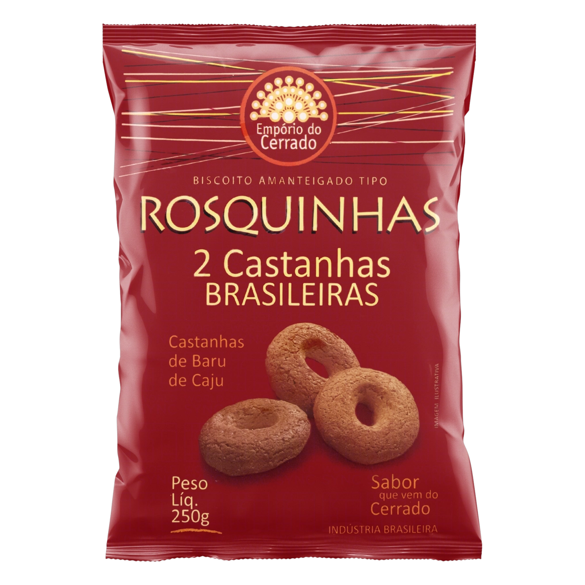 Biscoito EMPÓRIO DO CERRADO Amanteigado Tipo Rosquinhas - Caras do Brasil Pacote 250g