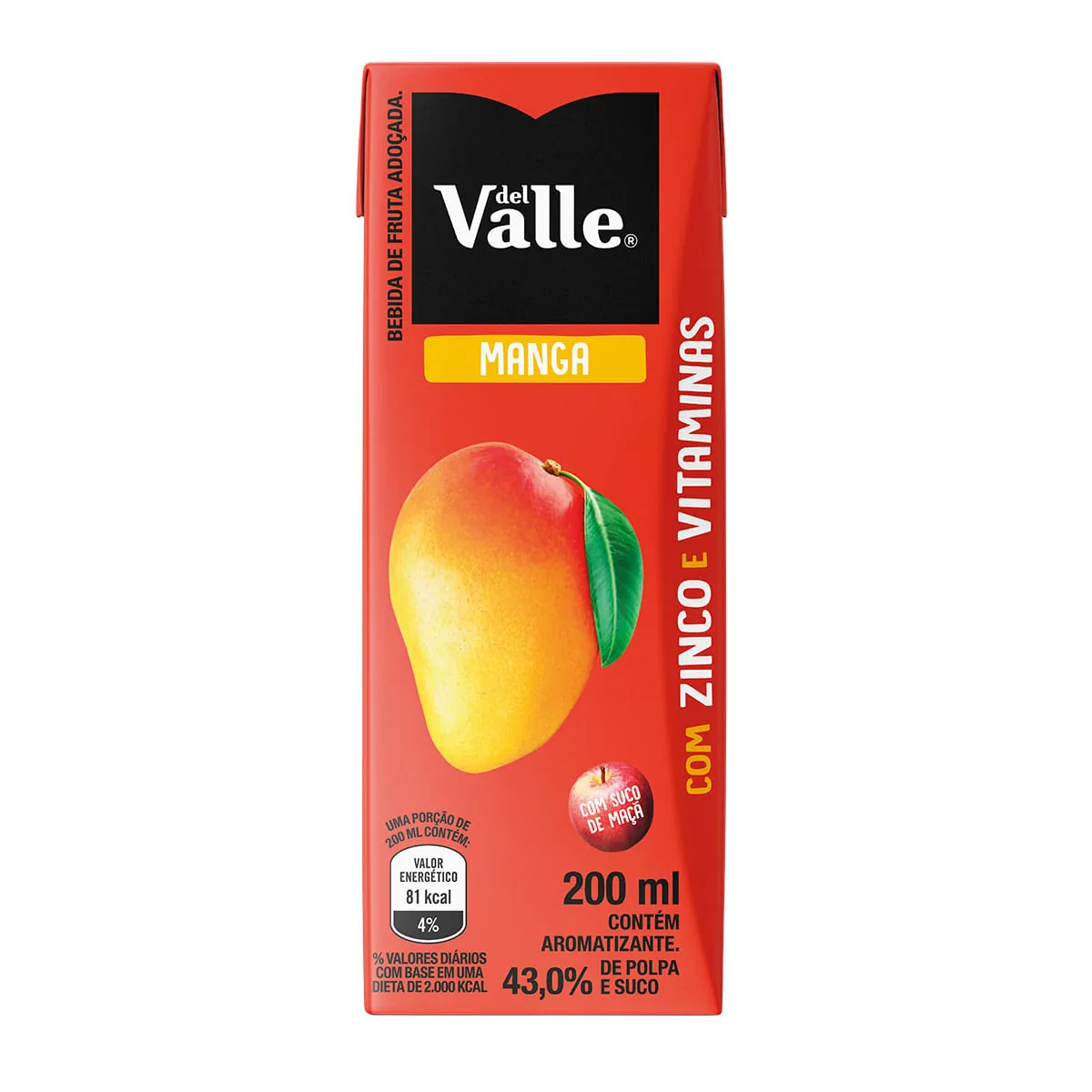 Bebida Adoçada Manga Del Valle Nutri Caixa 200ml