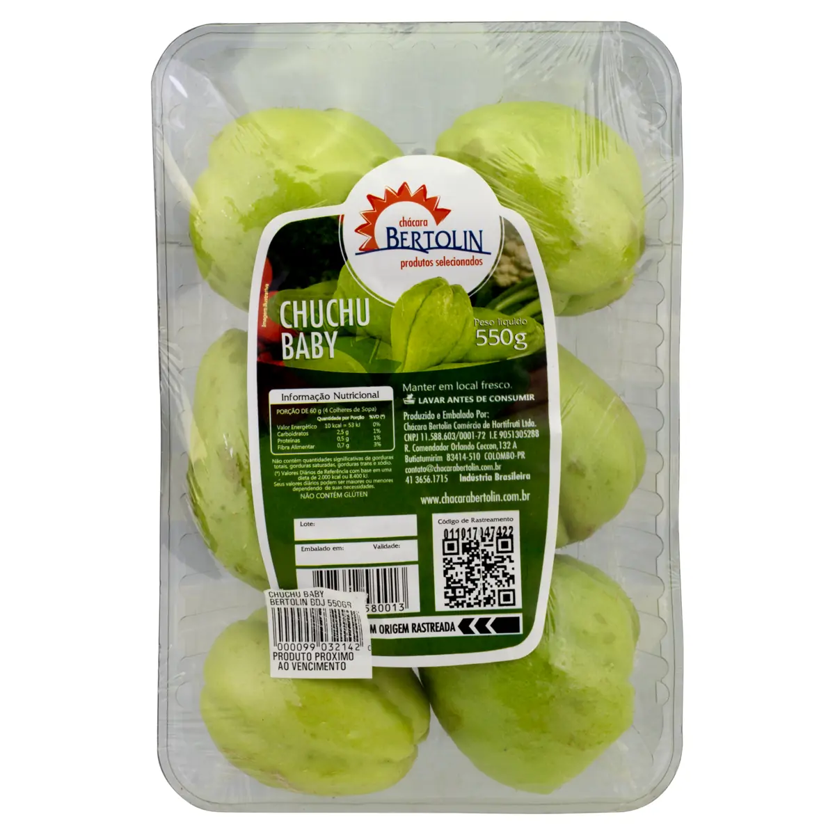 Chuchu Baby Chácara Bertolin 550g