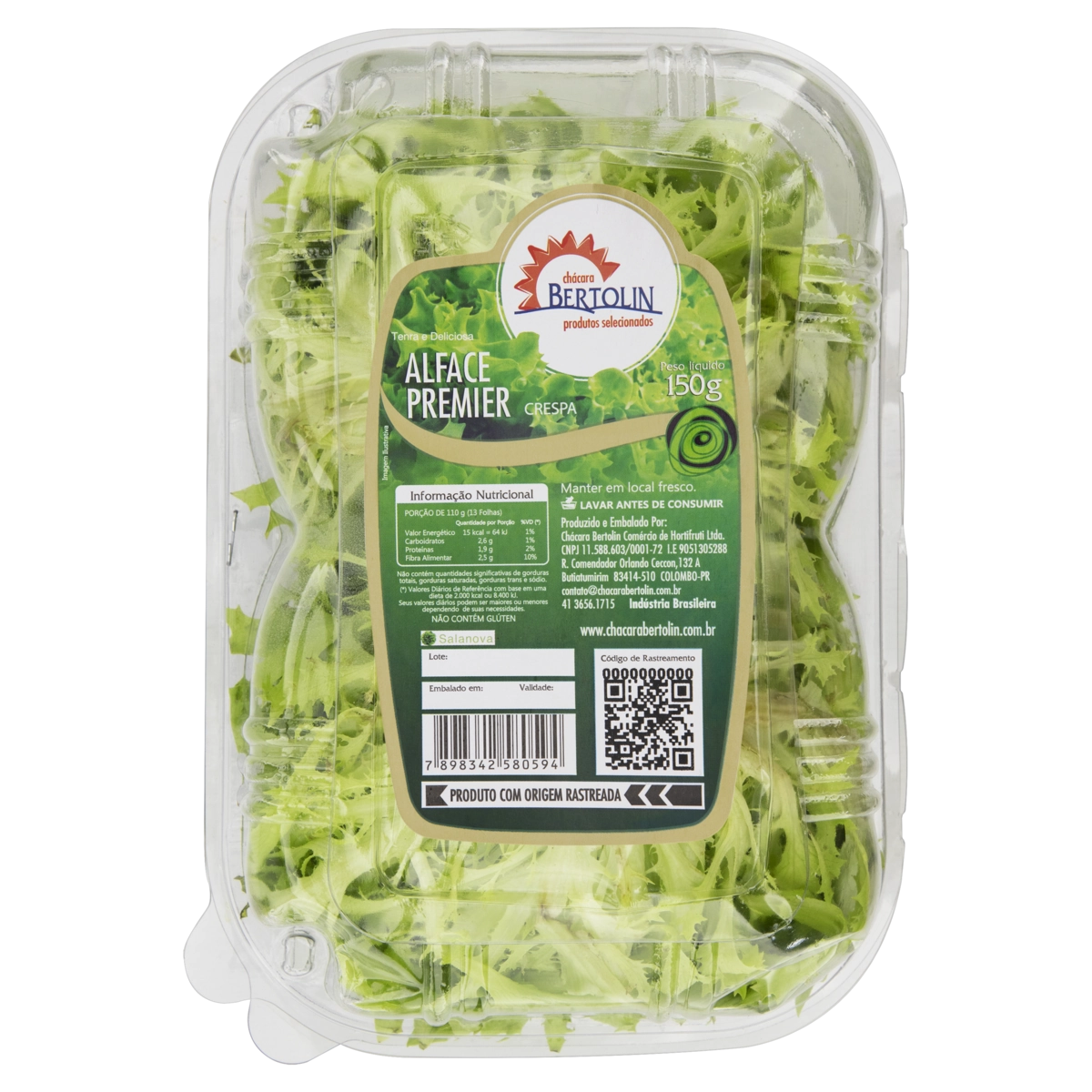 Alface Crespa Premier Chácara Bertolin 150g