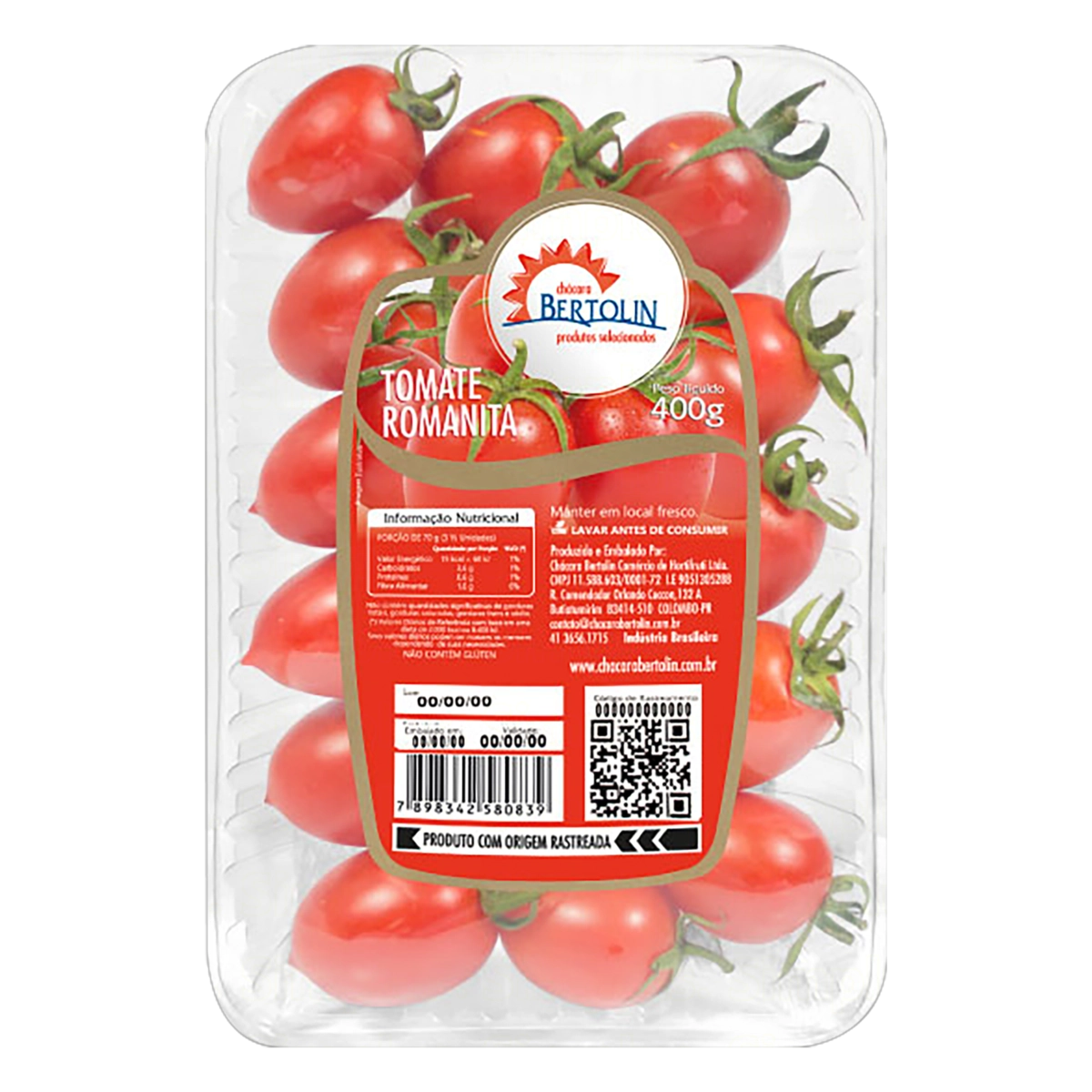 Tomate Romanita Chácara Bertolin 400g